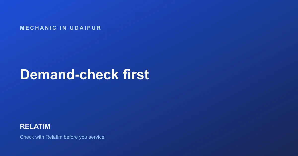 Mechanic Near Me in Udaipur